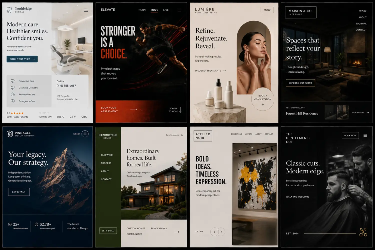 Premium website design examples