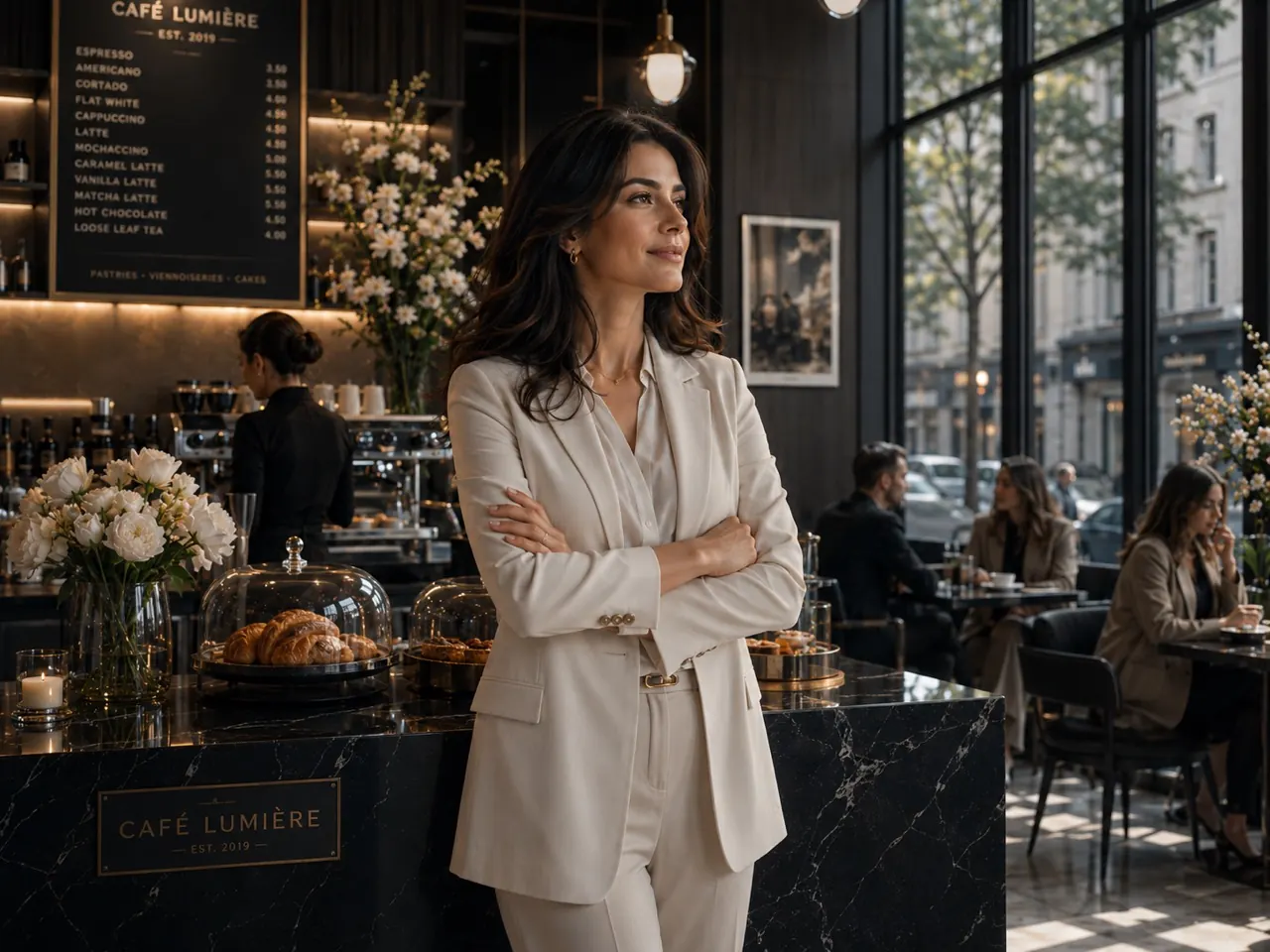 Premium cafe owner representing a tailored local business website direction
